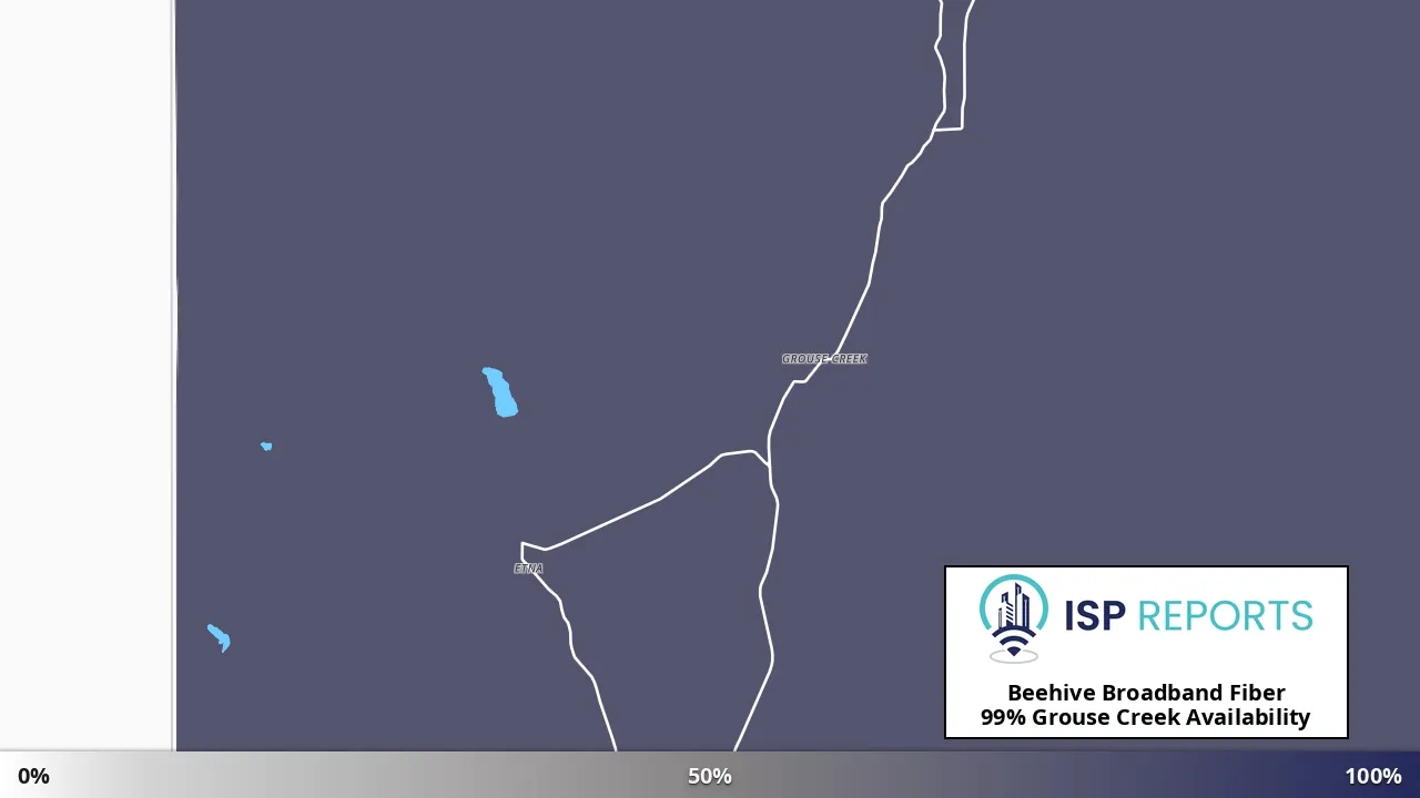 Grouse Creek, UT map of internet availability