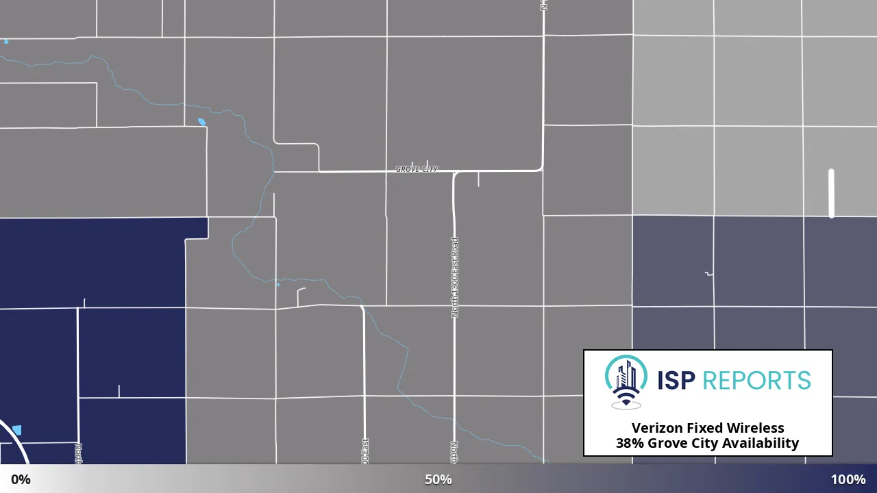 Grove City, IL map of internet availability