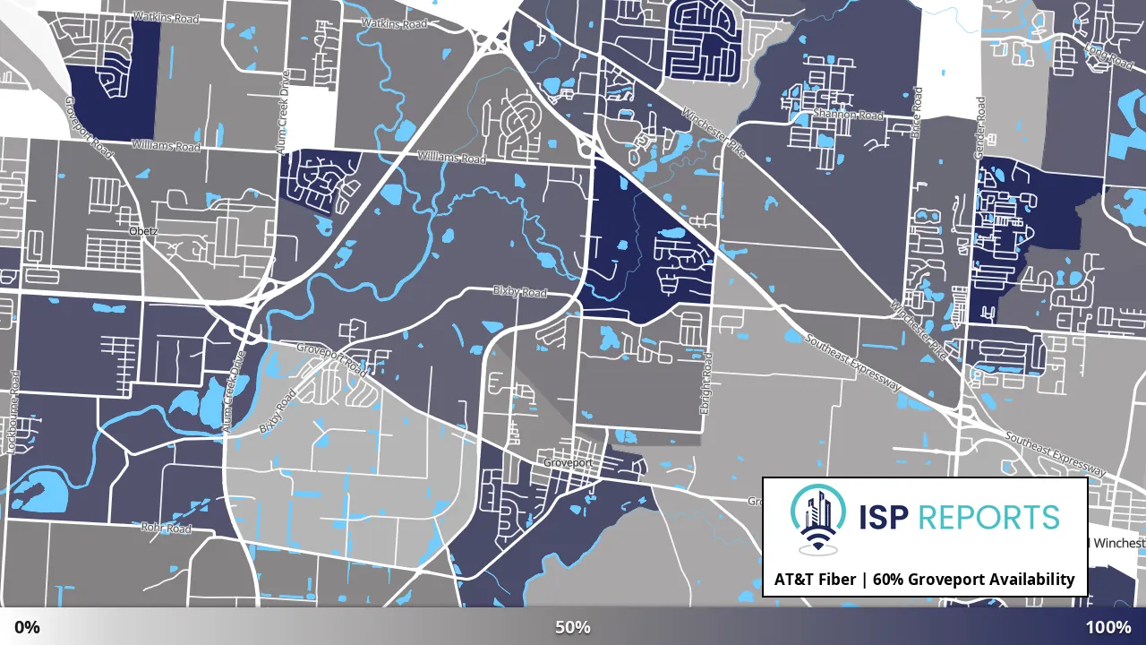 Groveport, OH map of internet availability