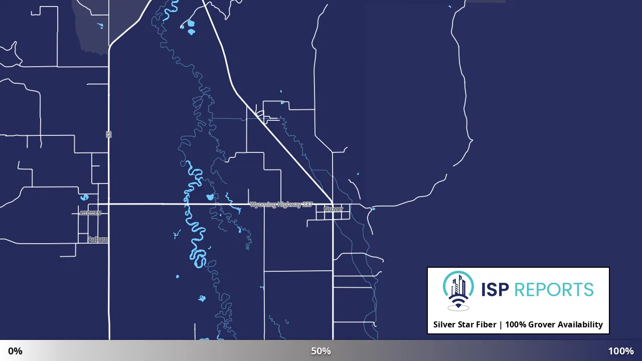 Grover, WY map of internet availability