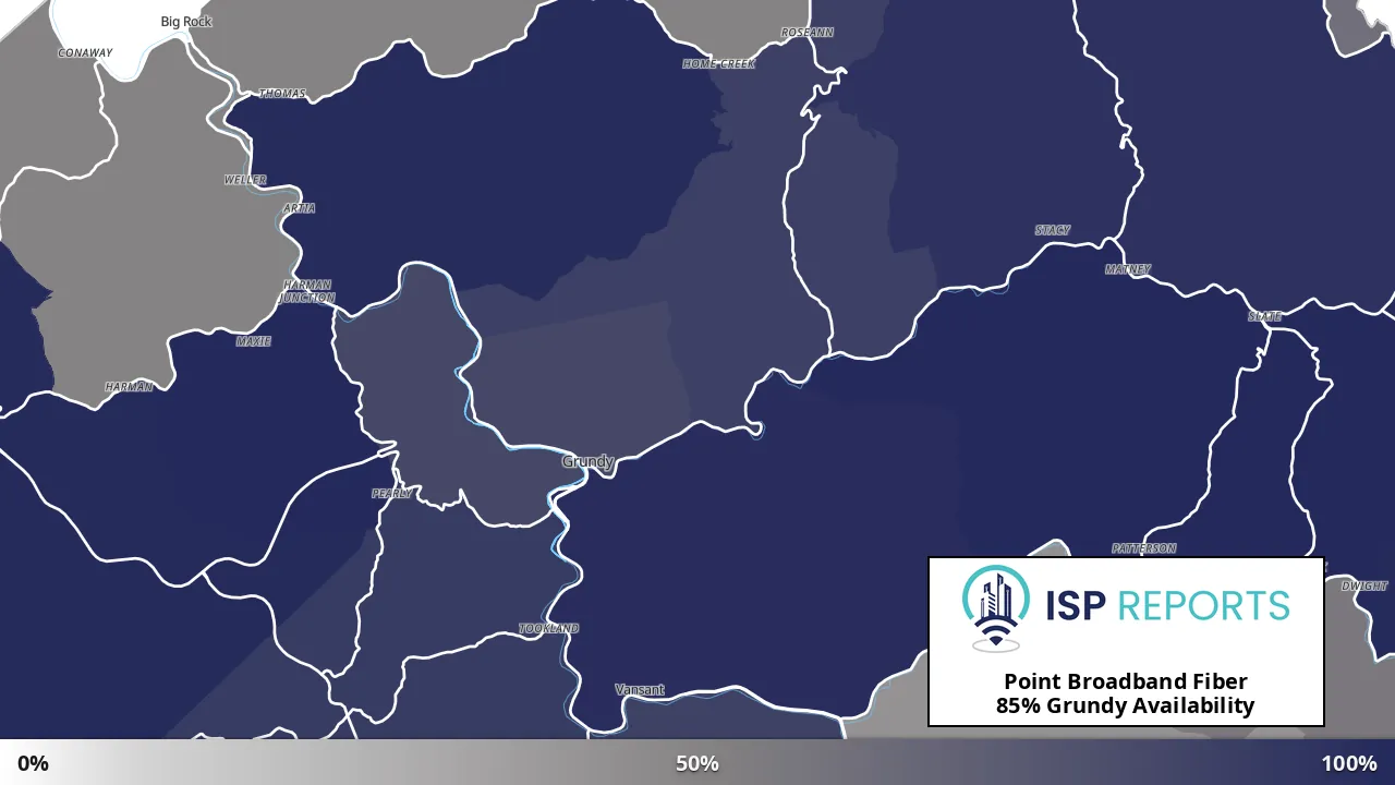 Grundy, VA map of internet availability