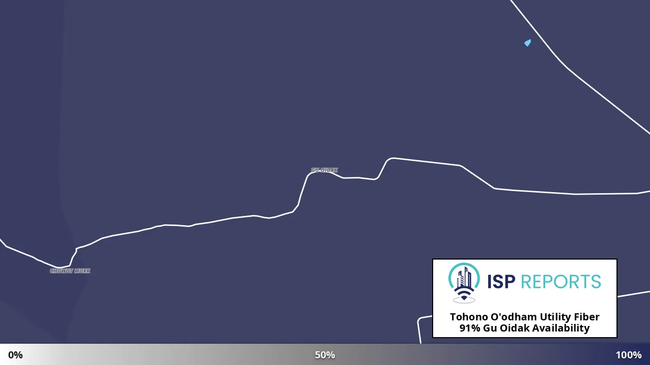 Gu Oidak, AZ map of internet availability