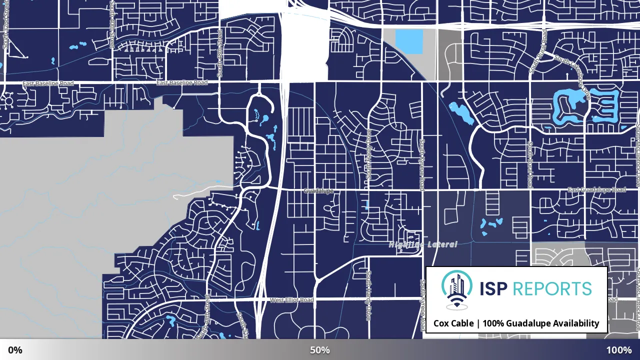 Guadalupe, AZ map of internet availability
