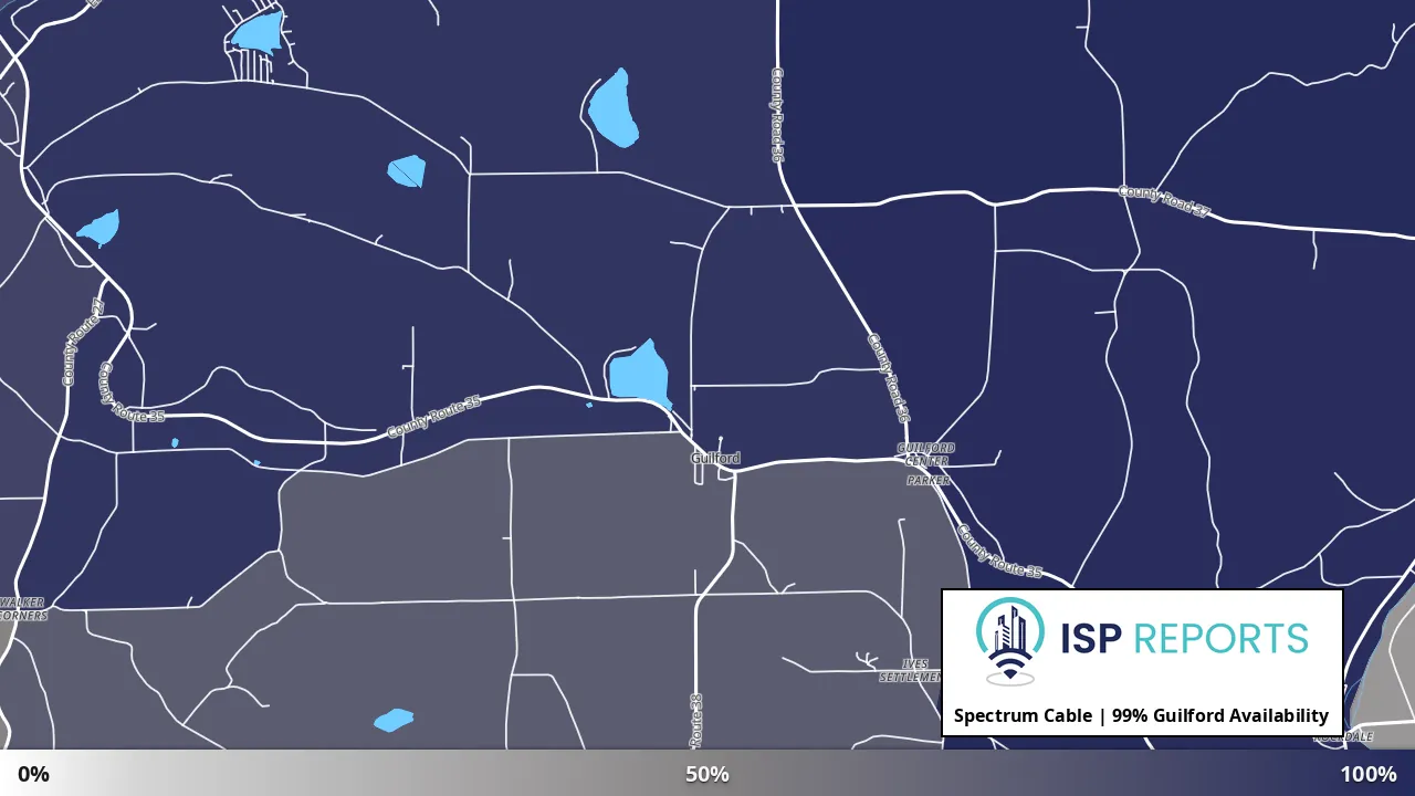 Guilford, NY map of internet availability