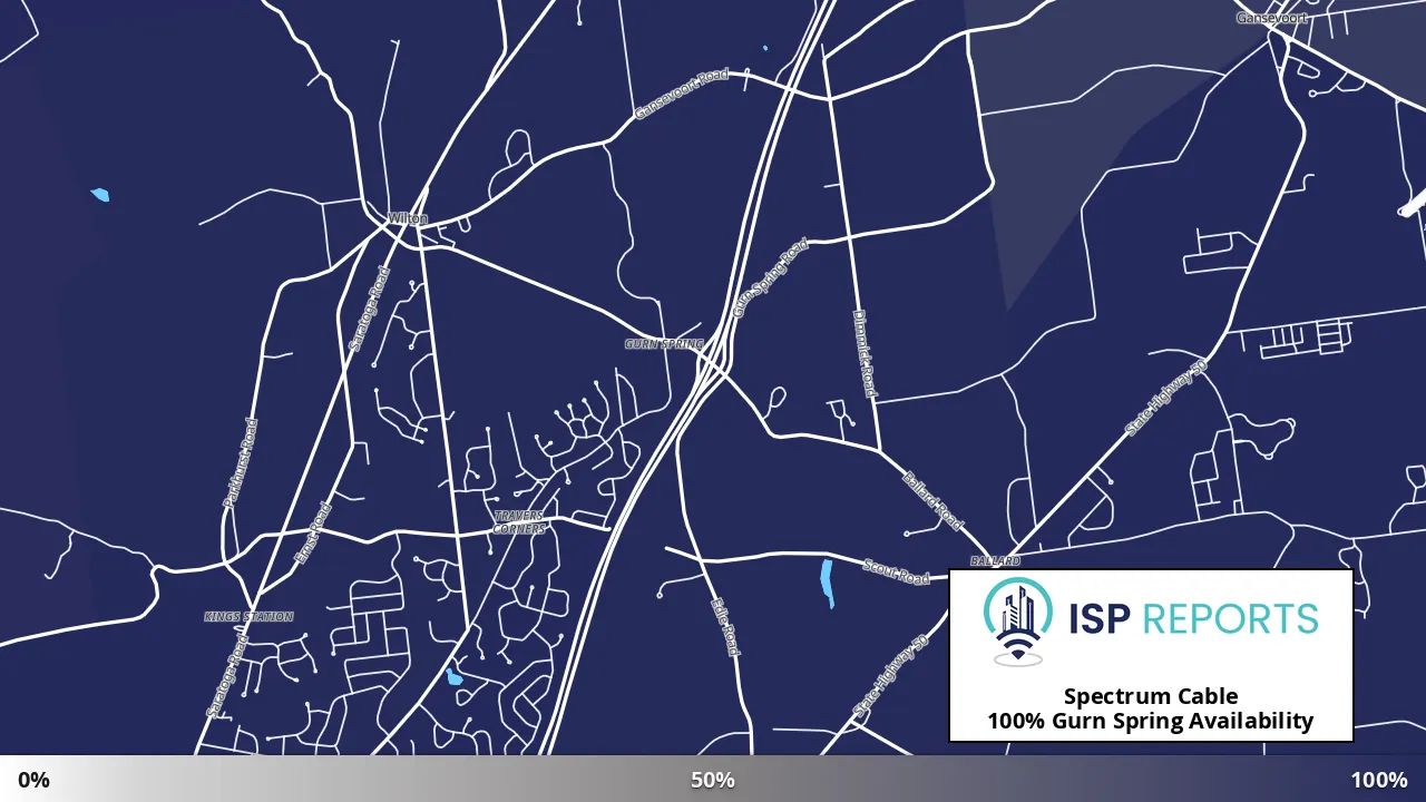 Gurn Spring, NY map of internet availability