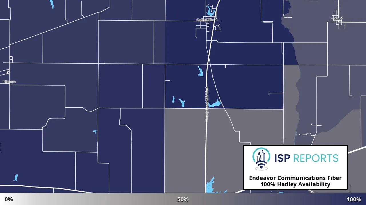 Hadley, IN map of internet availability