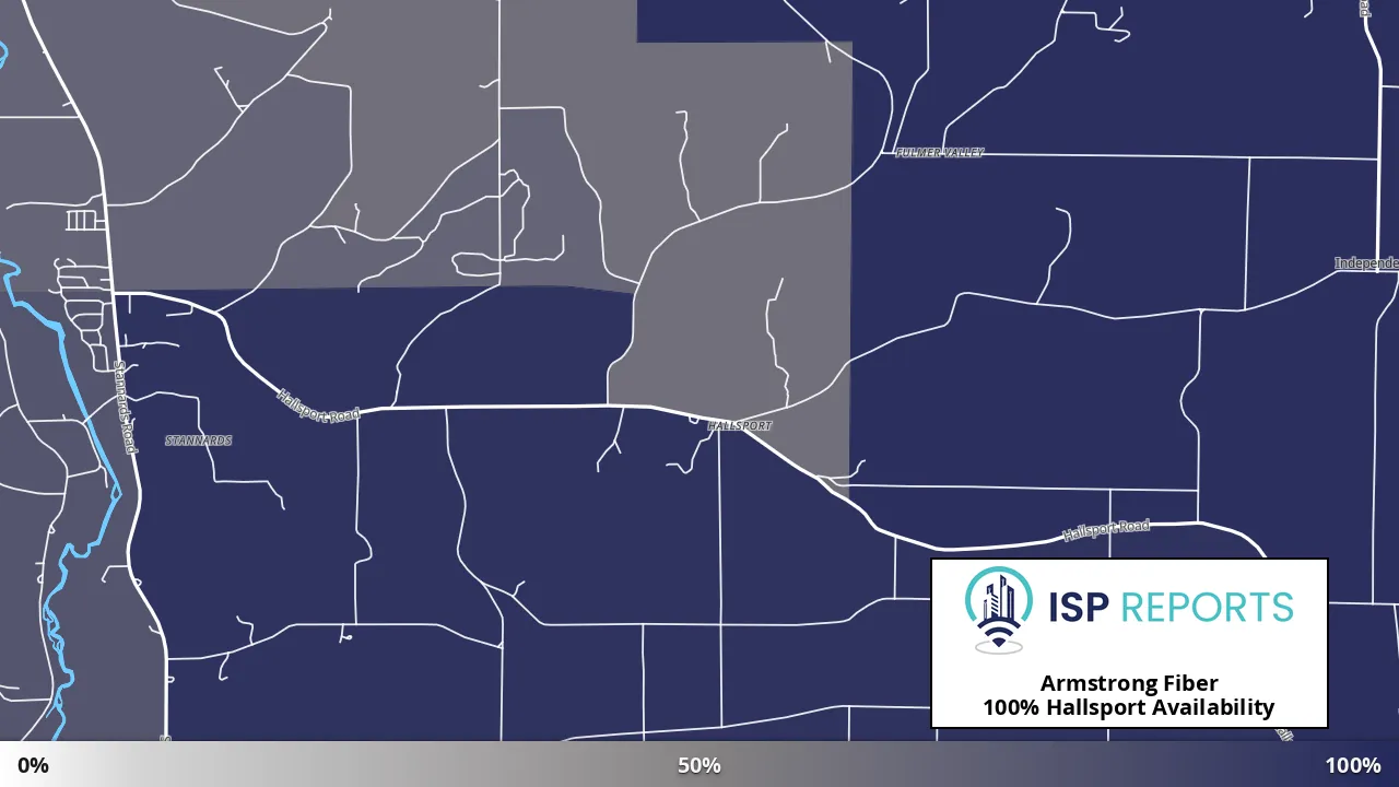 Hallsport, NY map of internet availability