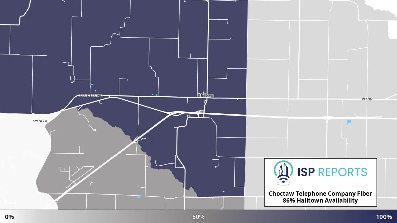 Halltown, MO map of internet availability