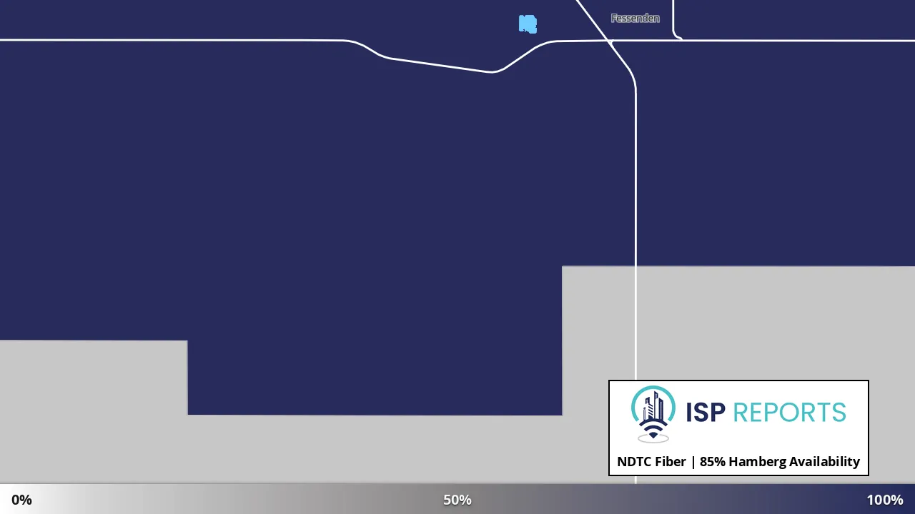 Hamberg, ND map of internet availability