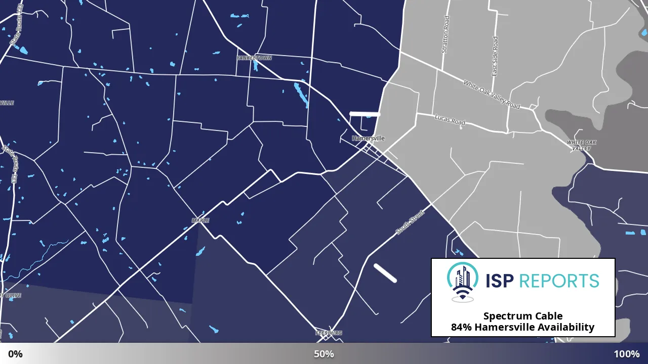 Hamersville, OH map of internet availability