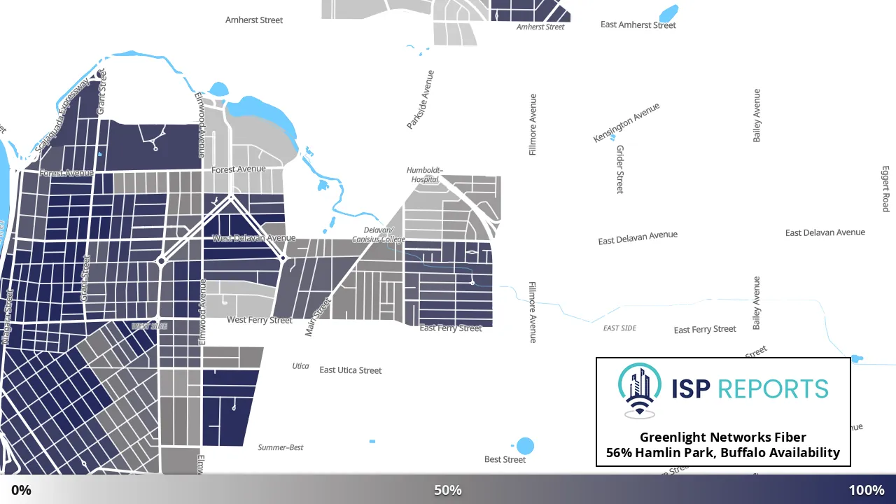 Hamlin Park, Buffalo, NY map of internet availability