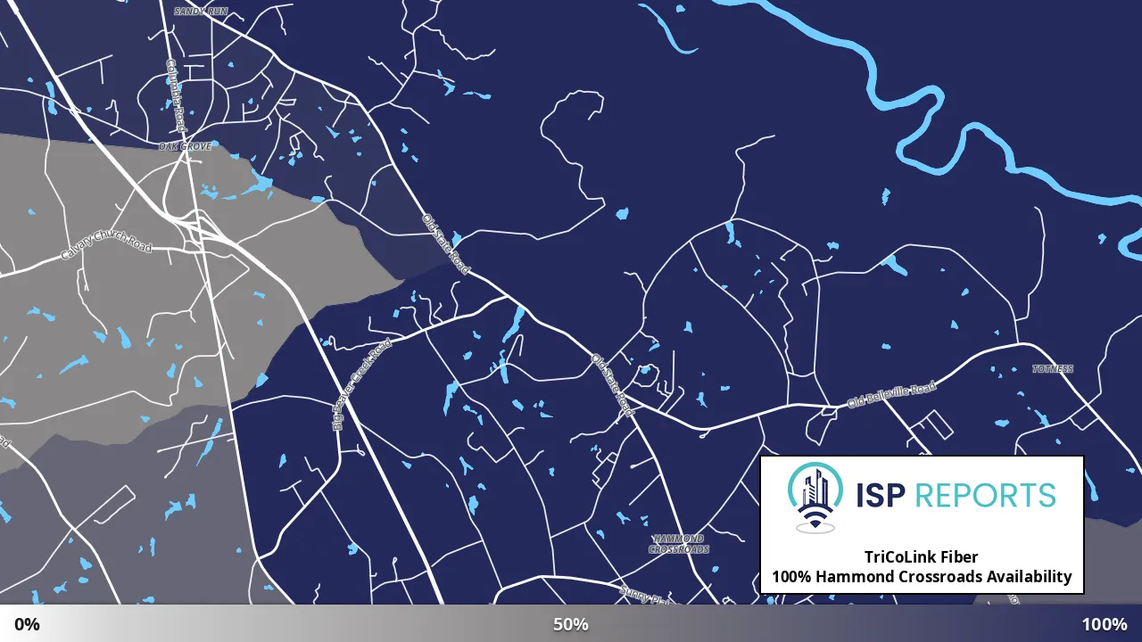 Hammond Crossroads, SC map of internet availability
