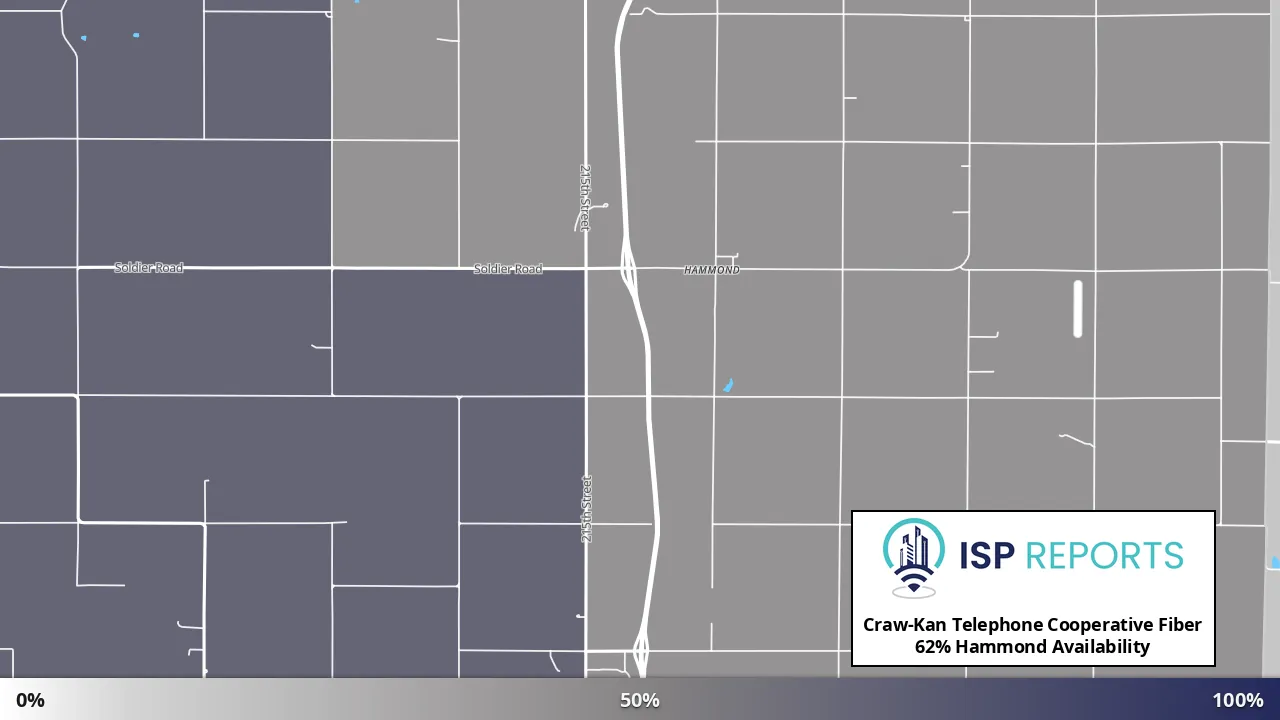 Hammond, KS map of internet availability