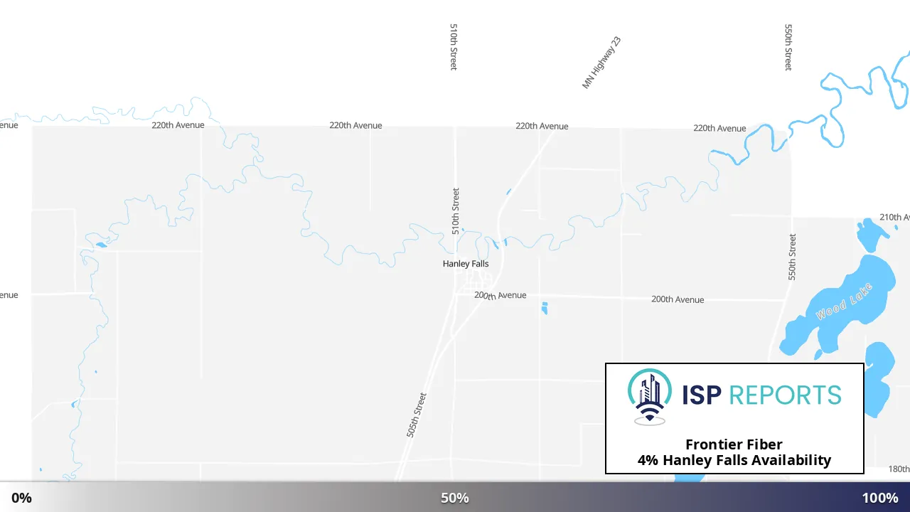 Hanley Falls, MN map of internet availability