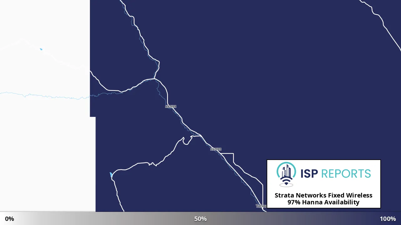 Hanna, UT map of internet availability