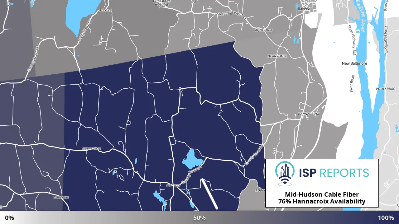 Hannacroix, NY map of internet availability