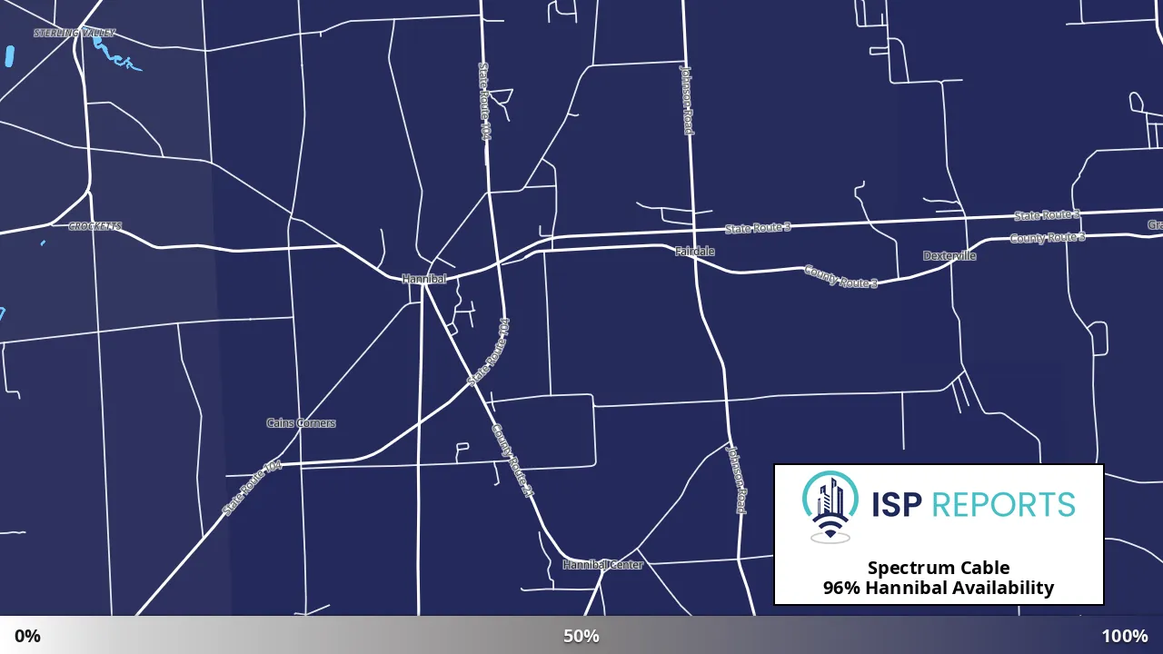 Hannibal, NY map of internet availability
