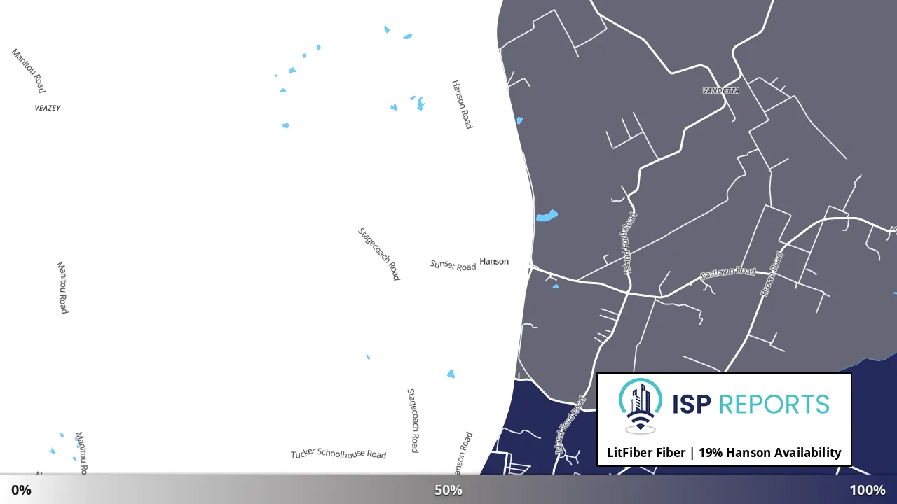 Hanson, KY map of internet availability