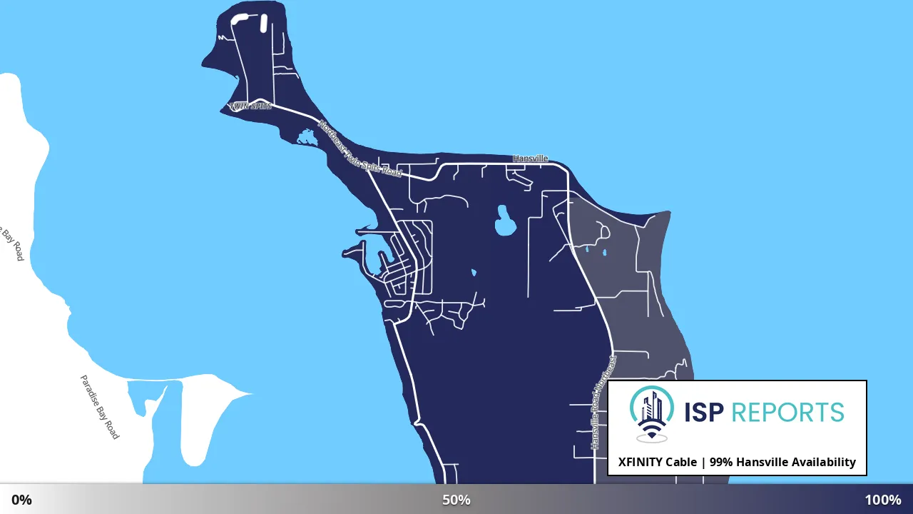 Hansville, WA map of internet availability