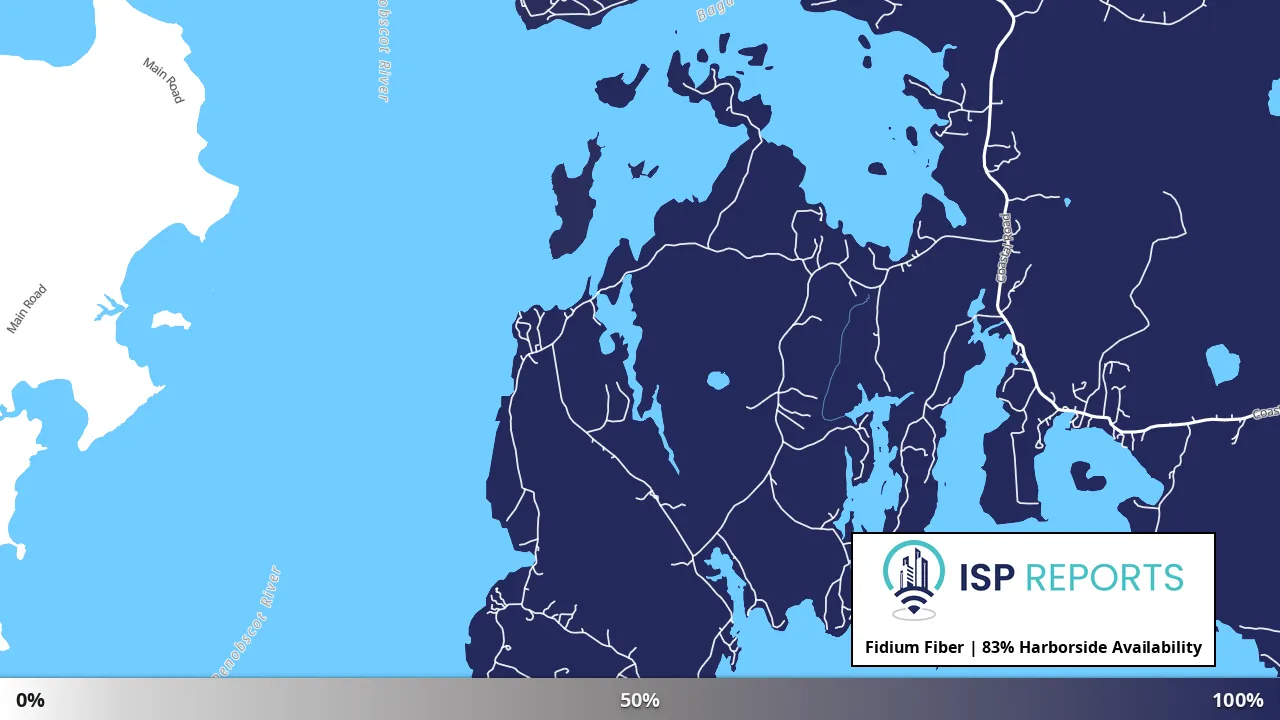 Harborside, ME map of internet availability