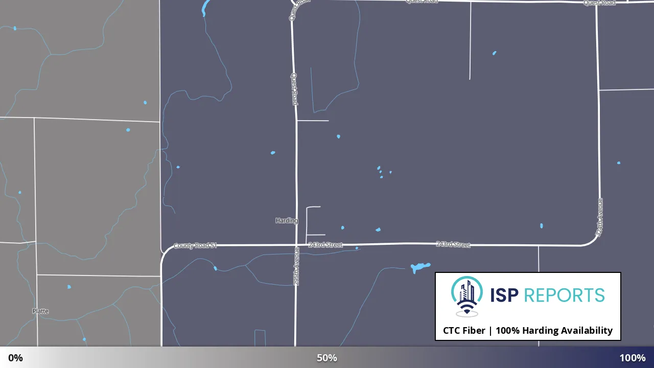 Harding, MN map of internet availability