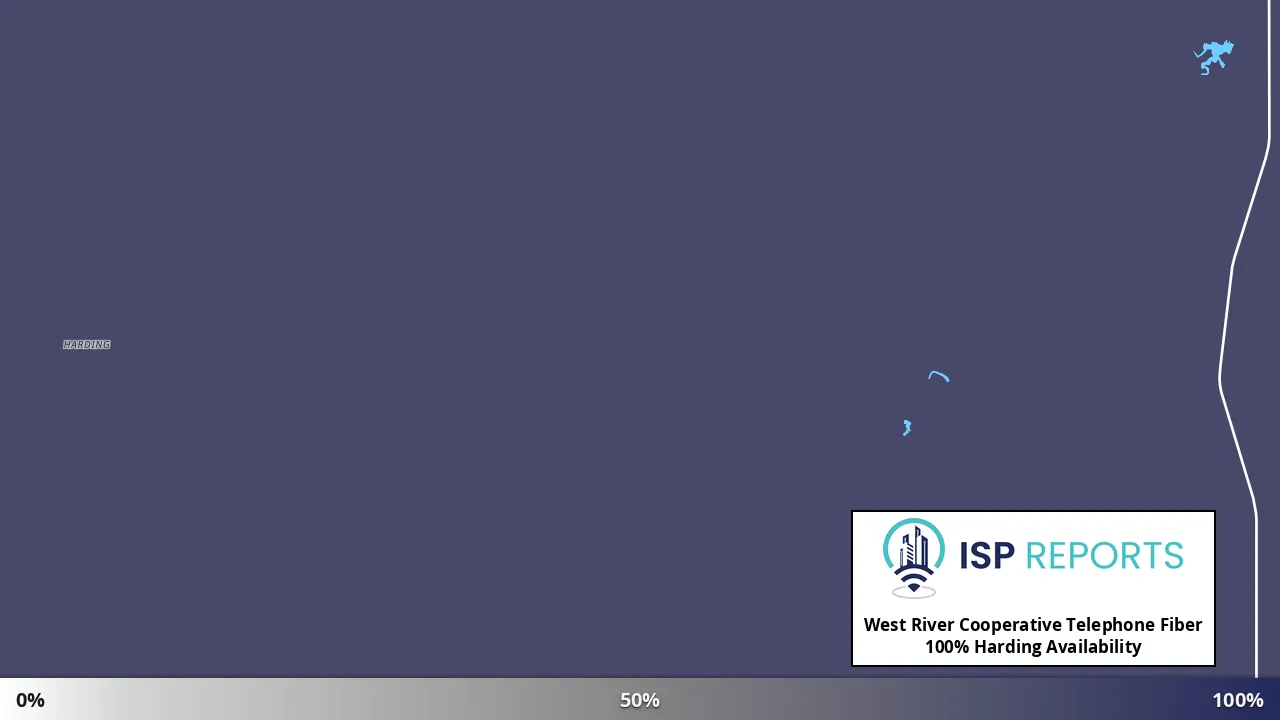 Harding, SD map of internet availability