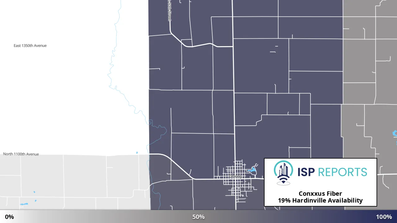 Hardinville, IL map of internet availability