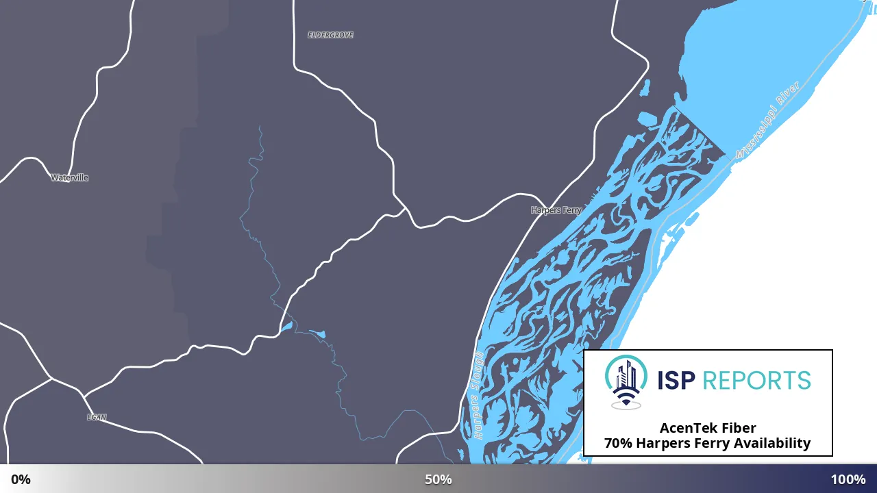 Harpers Ferry, IA map of internet availability
