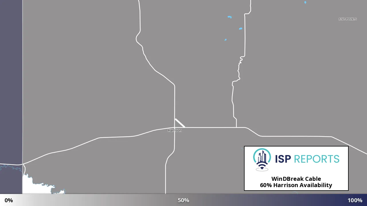 Harrison, NE map of internet availability