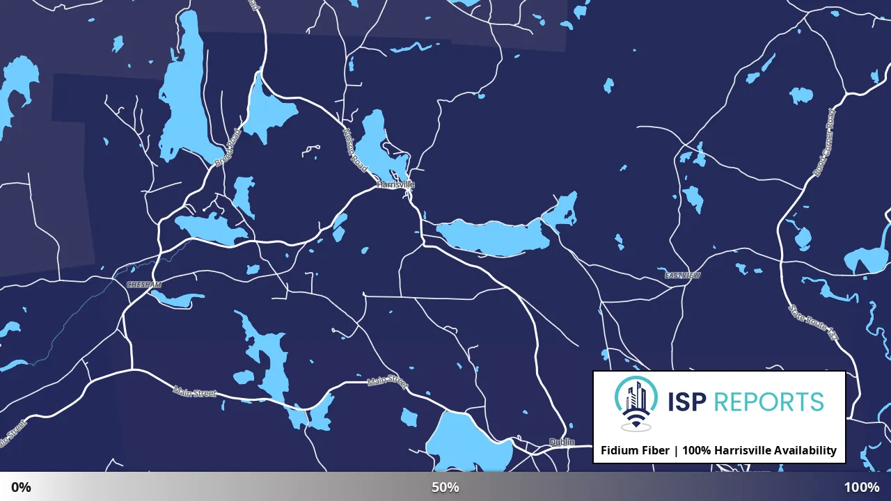 Harrisville, NH map of internet availability