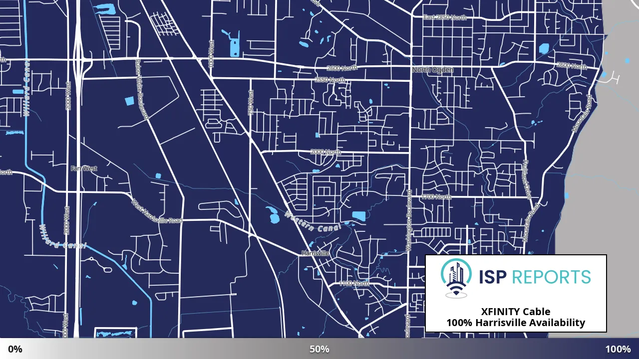 Harrisville, UT map of internet availability