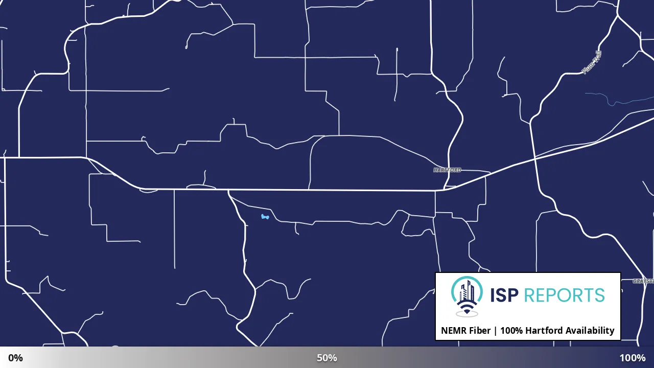 Hartford, MO map of internet availability