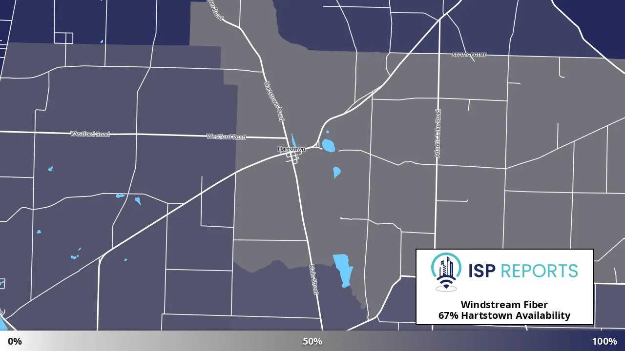 Hartstown, PA map of internet availability