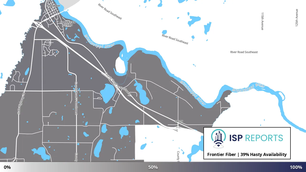 Hasty, MN map of internet availability