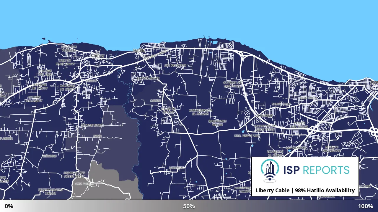 Hatillo, PR map of internet availability