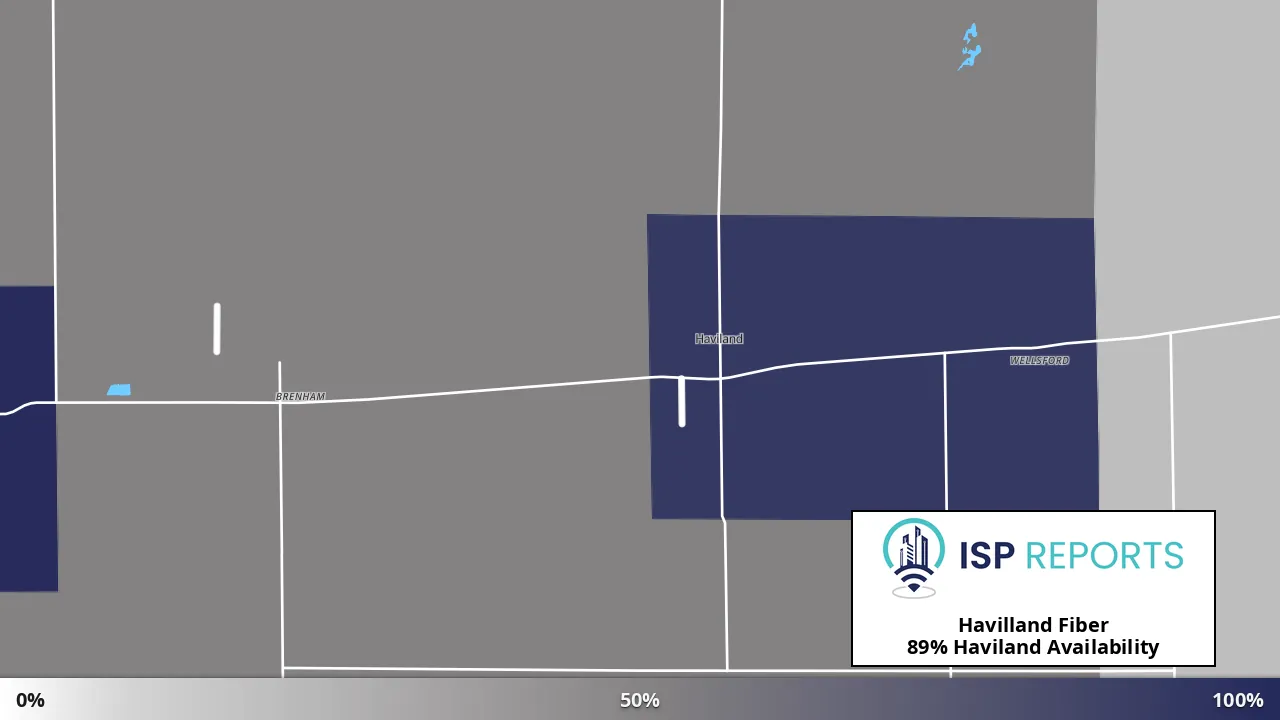 Haviland, KS map of internet availability
