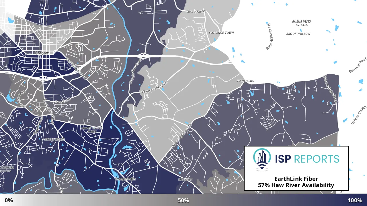 Haw River, NC map of internet availability