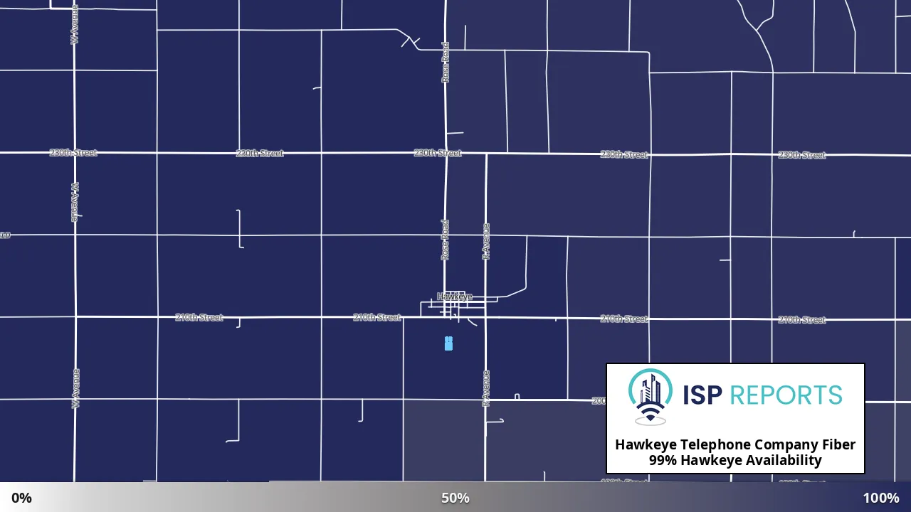 Hawkeye, IA map of internet availability