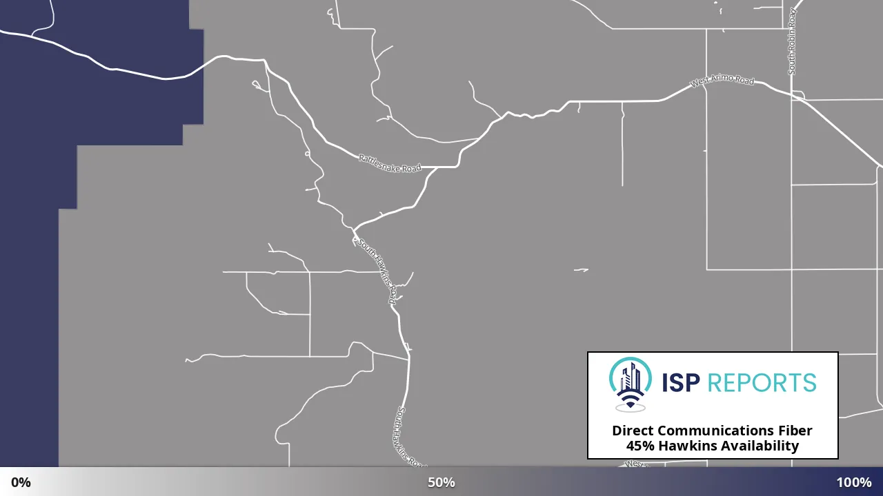 Hawkins, ID map of internet availability