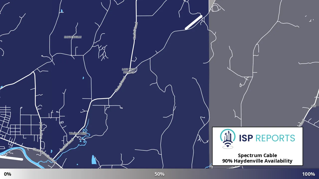 Haydenville, NY map of internet availability