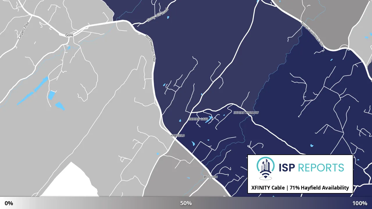 Hayfield, VA map of internet availability