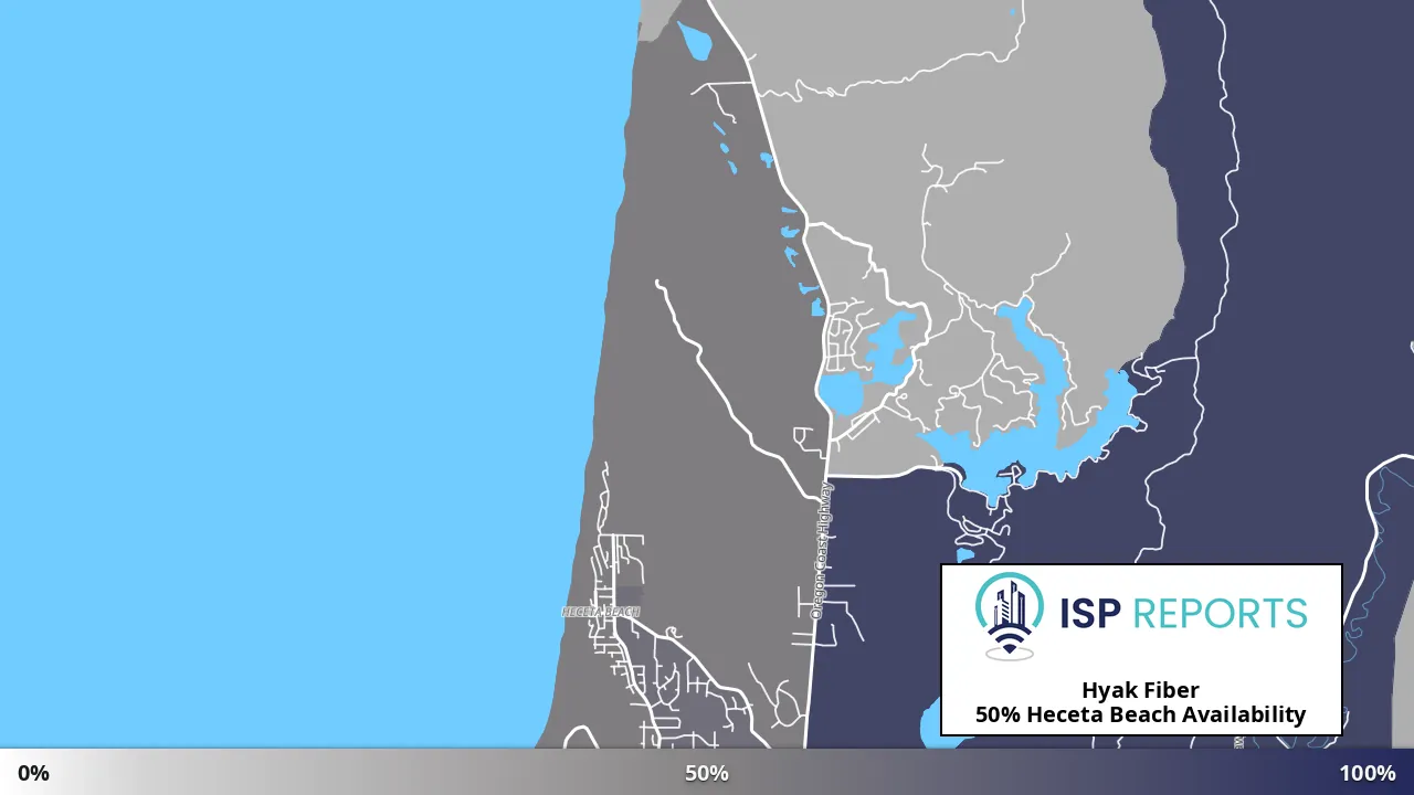 Heceta Beach, OR map of internet availability