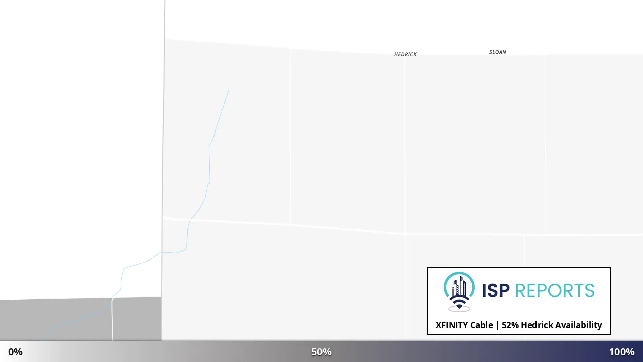Hedrick, IN map of internet availability