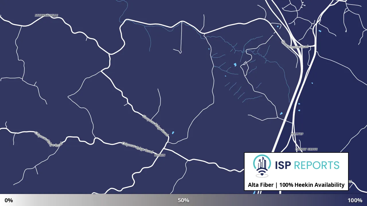 Heekin, KY map of internet availability