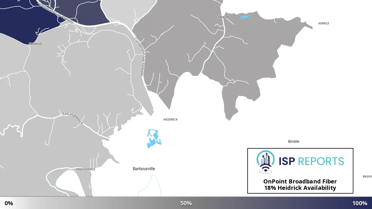 Heidrick, KY map of internet availability