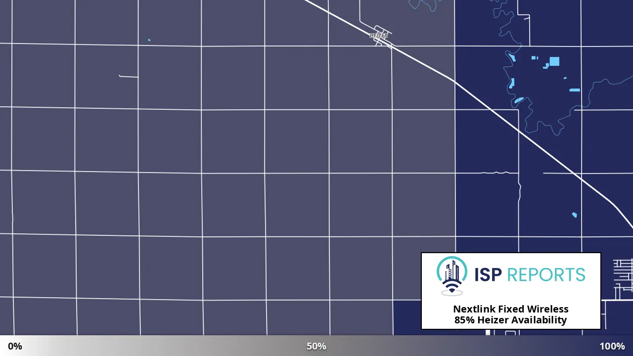Heizer, KS map of internet availability