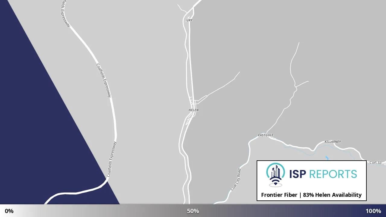 Helen, WV map of internet availability