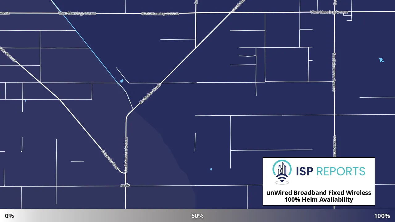Helm, CA map of internet availability