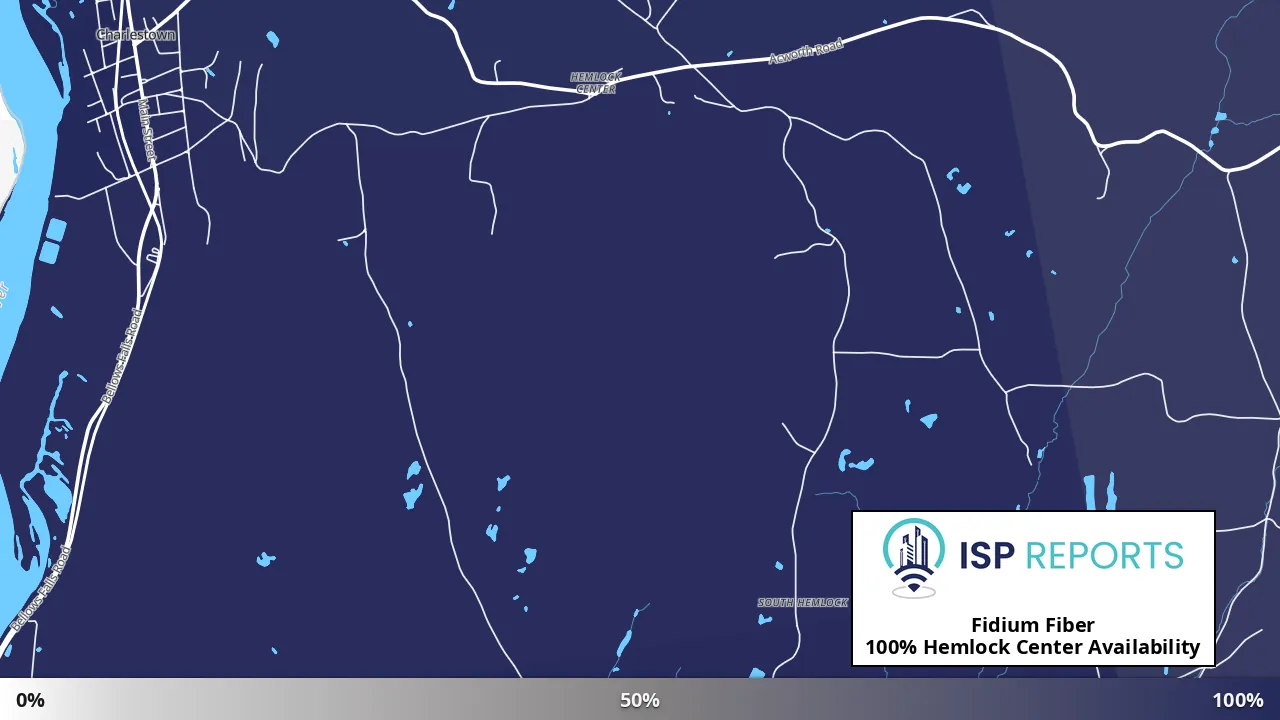 Hemlock Center, NH map of internet availability