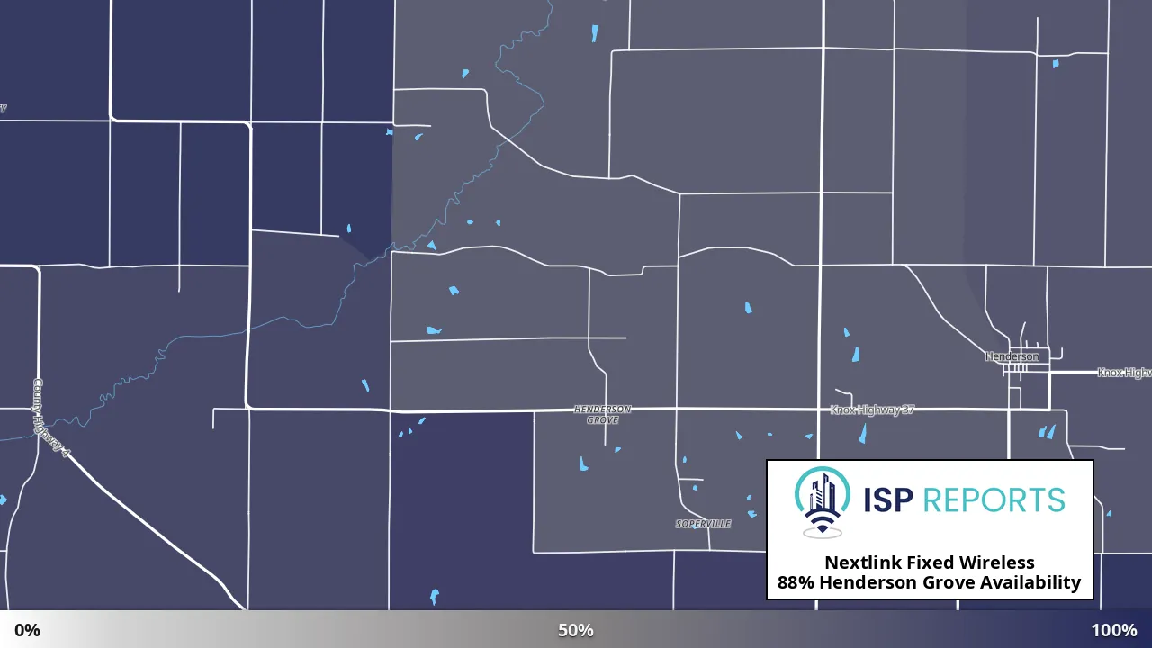 Henderson Grove, IL map of internet availability